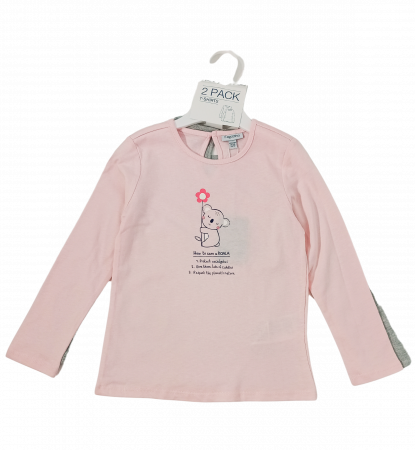 Bluze copii - Set 2 bluze fete, OVS, koala si soare, Bumbac organic, 2-3 ani,