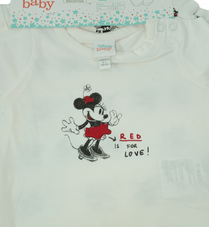 Set 2 Body fete OVS, Disney - Minnie & Mickey Mouse, Bumbac BIO, nou nascut, [1]