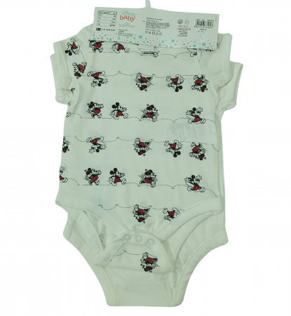 Set 2 Body fete OVS, Disney - Minnie & Mickey Mouse, Bumbac BIO, nou nascut, [3]