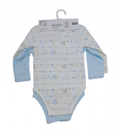 Set 2 body-uri nou nascut, OVS, imprimeu grafic, Bumbac organic, [1]