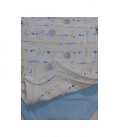 Set 2 body-uri nou nascut, OVS, imprimeu grafic, Bumbac organic, [2]