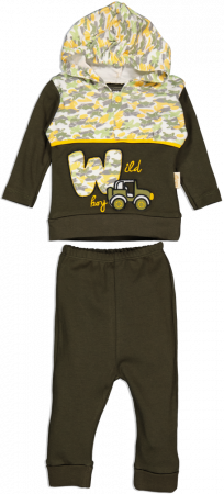 Imbracaminte copii - Compleu 2 piese baieti, Babyim, hanorac si pantaloni, Wild Boy, Bumbac,