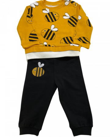 Compleuri copii - Set 2 piese copii pantaloni si bluza galben - Bondari