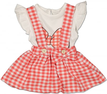 Compleuri copii - Set 2 piese, fete, Wood Baby, Best mom ever, Bumbac, Pomegranate, 74 cm, 9 luni
