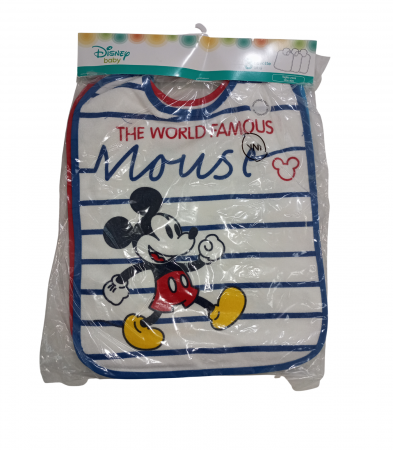 Set 3 bavete cu licenta, Disney, Mickey Mouse, bumbac/poliester, Multicolor, 27 x 35 CM [1]