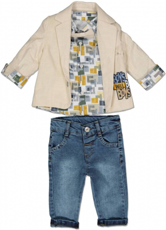 Compleuri copii - Costum copii din 4 piese, Concept Kids, Boys will be boys, bumbac si poliester,