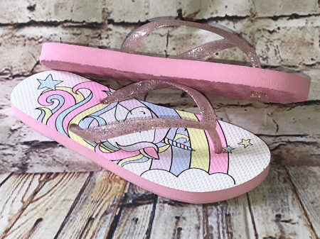 Slapi fete, The Children's PLACE, unicorn, 33 EU, 20.6 cm [5]