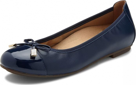 Balerini dama din piele naturala  Spark Minna Navy [1]