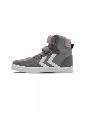 Pantofi sport copii profil inalt din piele si piele intoarsa, Hummel, Slimmer Stadil Leather High Jr, [5]