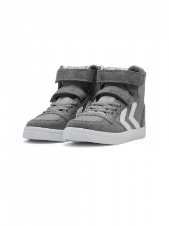 Pantofi sport copii profil inalt din piele si piele intoarsa, Hummel, Slimmer Stadil Leather High Jr, [1]