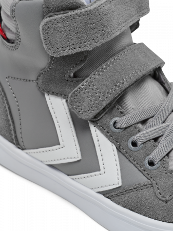 Pantofi sport copii profil inalt din piele si piele intoarsa, Hummel, Slimmer Stadil Leather High Jr, [2]