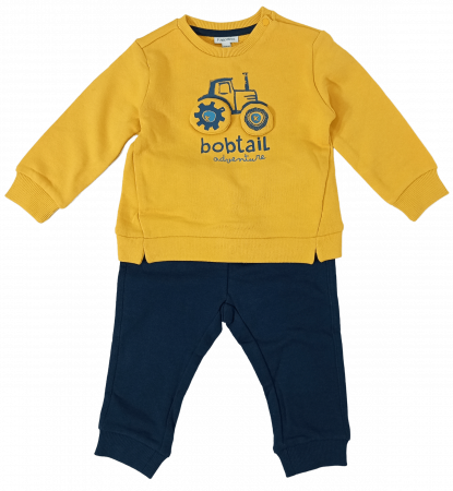 Trening baieti, OVS, Tractor, pantaloni si bluza, Bumbac organic, 9-12 luni [1]