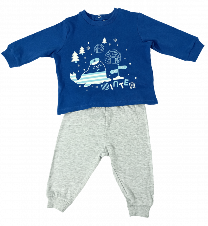 Treninguri lifestyle - Trening copii, OVS, Winter, Bumbac organic, 6-9 luni