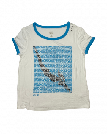 Tricouri copii - Tricou alb cu albastru