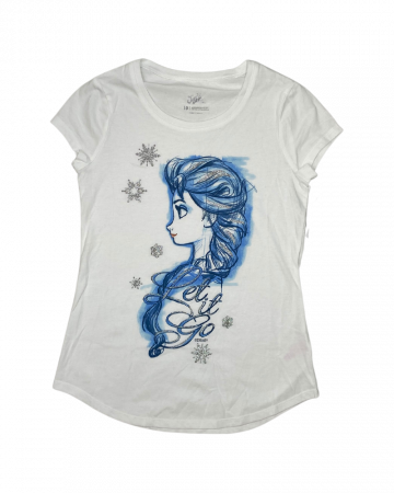 Tricouri copii - Tricou alb Elsa - Frozen