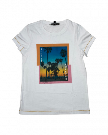 Imbracaminte copii - Tricou alb - Sunset forever
