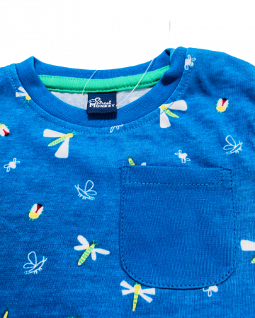 Tricou bÄƒieÈ›i street monkey albastru - Libelule [1]