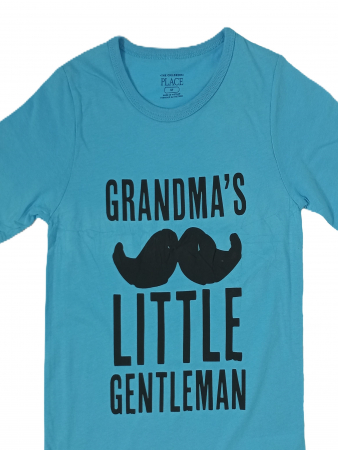 Tricou baieti, The Children's PLACE, Grandma's little gentleman, bumbac, 5 ani [1]