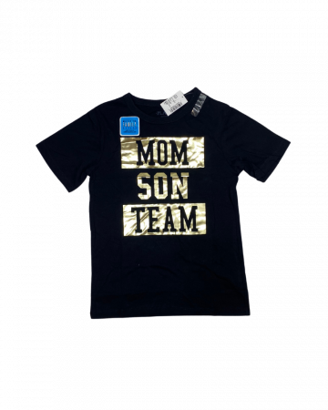 Tricouri copii - Tricou baieti, The Children's PLACE, mom and son team, bumbac, negru, 128 cm, M, 7-8 ani