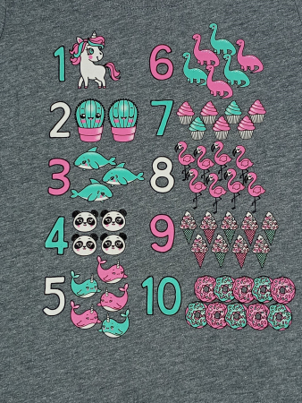 Tricou fete, The Children's PLACE, Numbers, bumbac, [2]