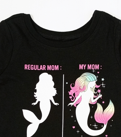Tricou fetite, The Children's PLACE, Mermaid-My mom, Bumbac, [1]