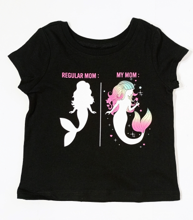 Tricouri copii - Tricou fetite, The Children's PLACE, Mermaid-My mom, Bumbac,