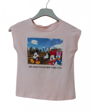 Tricouri copii - Tricou pentru fete, Disney, OVS, Bumbac, Roz, 122-128 CM, 7-8 ani