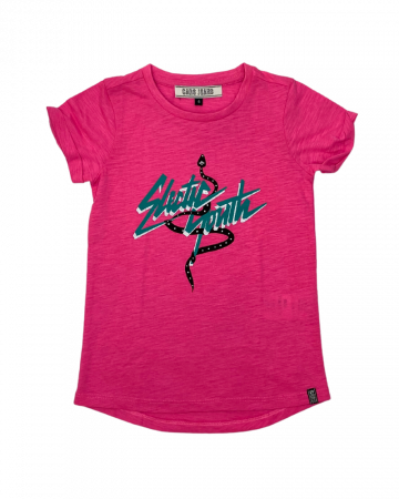 Tricouri copii - Tricou roz cu turcoaz " Electric youth " - CARS JEANS 4 ani