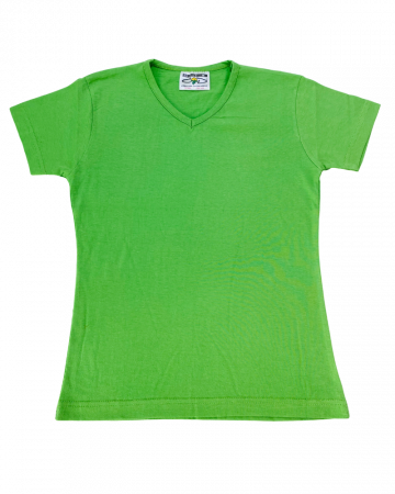 Tricouri copii - Tricou verde, guler V, M