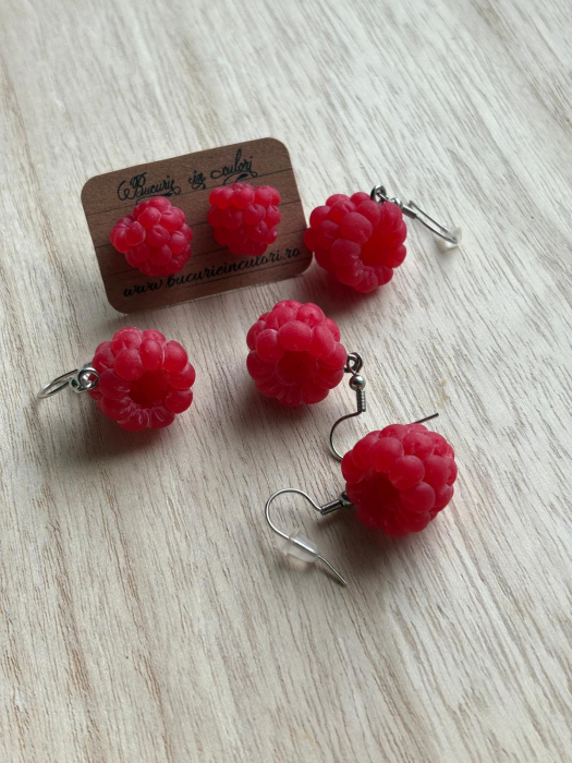 Cercei - zmeură rosie [9]