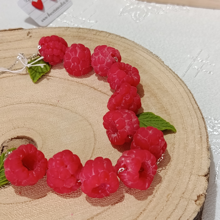 Colier artizanal cu zmeura coapta [2]