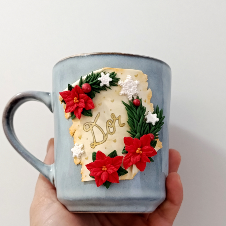 Căni artizanale, decorate cu bucurie ❤️ - cana cu DOR