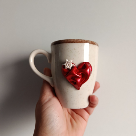 Căni artizanale, decorate cu bucurie ❤️ - Cana - Warm Heart