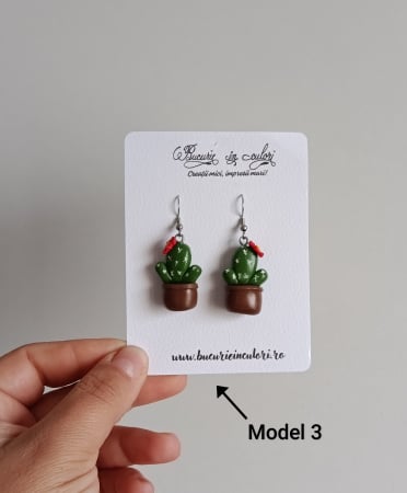 Cercei lut polimeric - Cercei - Cactuși