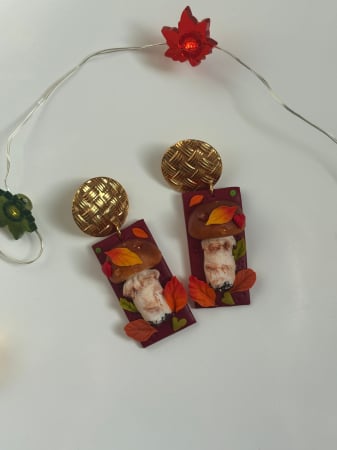 Cercei lut polimeric - Cercei Ciuperci