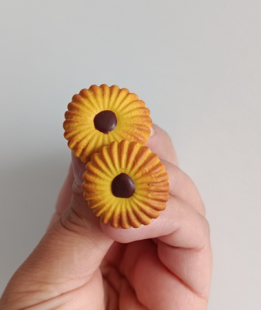 Cercei lut polimeric - Cercei fursecuri cu ciocolata