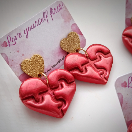 Cercei - Inima Puzzle-tortita inima [2]