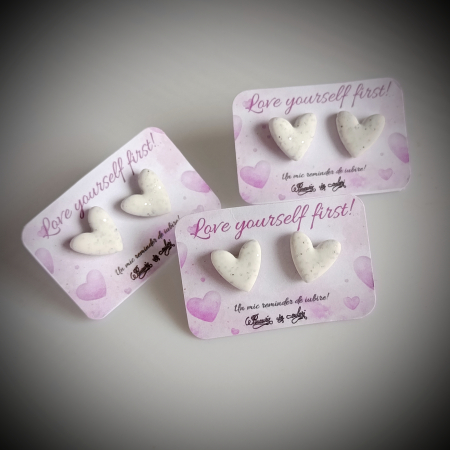 Love yourself first! - Cercei - Inimi albe sclipicioase