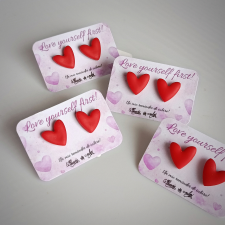 Love yourself first! - Cercei - Inimi roșii mici