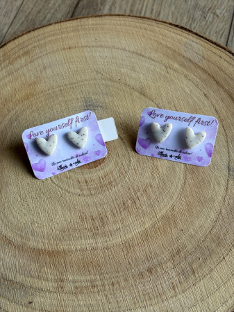 Cercei - Inimi Stracciatella (stud) [3]