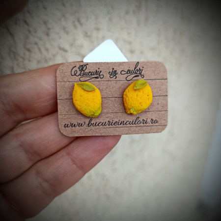 Cercei lut polimeric - Cercei lamai, cu șurub