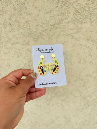 Cercei lut polimeric - Cercei - Paleta de pictura