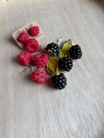 Cercei - zmeură rosie [4]