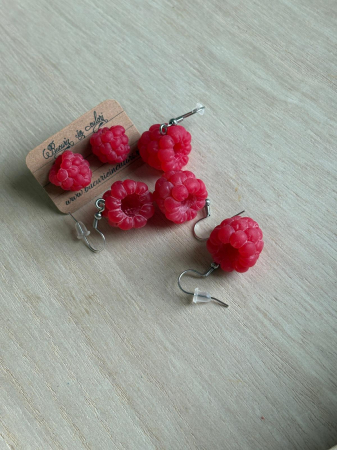 Cercei - zmeură rosie [6]