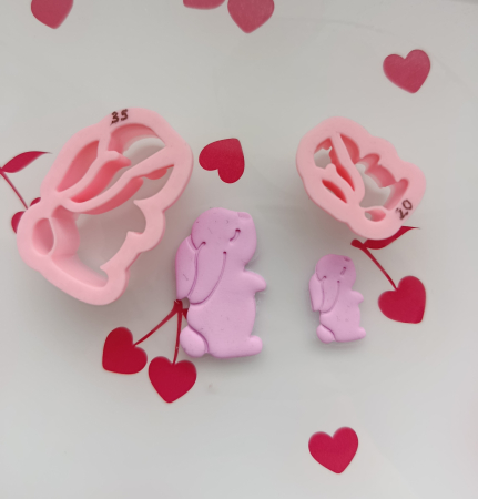 Decupatoare/cuttere pentru lut polimeric - Decupator Iepuraș