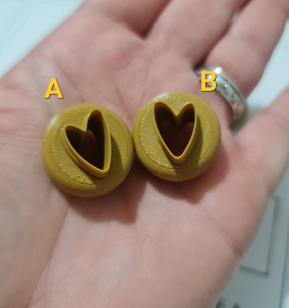 Decupatoare/cuttere pentru lut polimeric - Decupator inimi abstracte