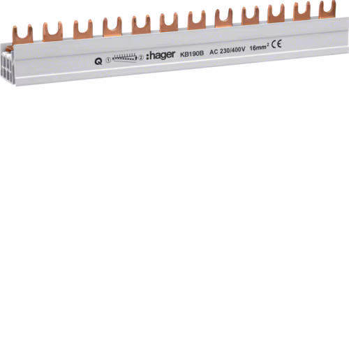 Busbar 1P furca 57M 20mmp 100A, HAGER, KB190B [1]
