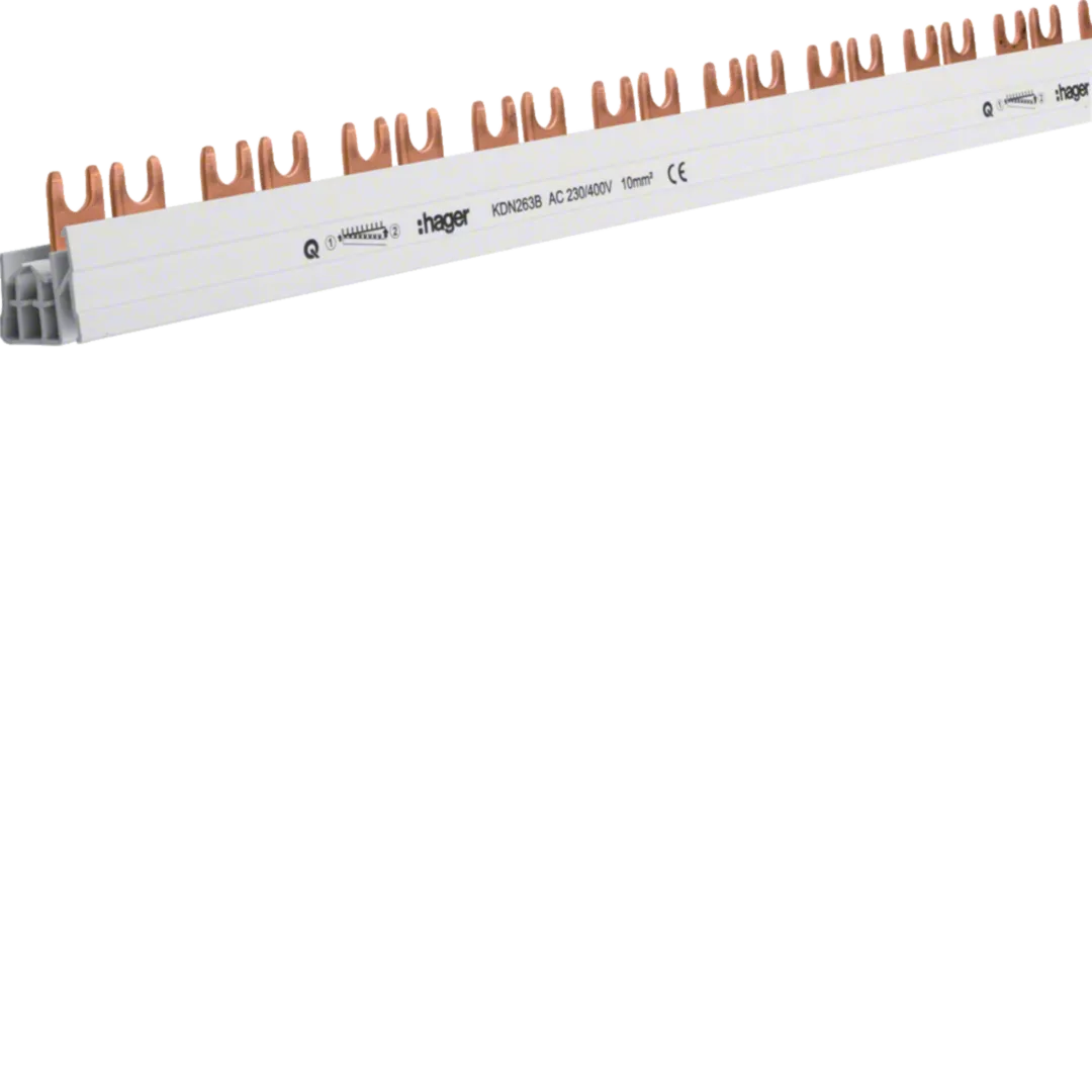 Busbar 2P furca 57M 10 mmp 63A, KDN263B [1]
