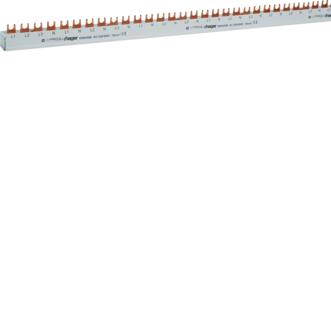 Busbar 3P+N 80A furcă 16mmp 57M, pt alimentare 3P+N și iesiri 1P+N, KDN450E [1]