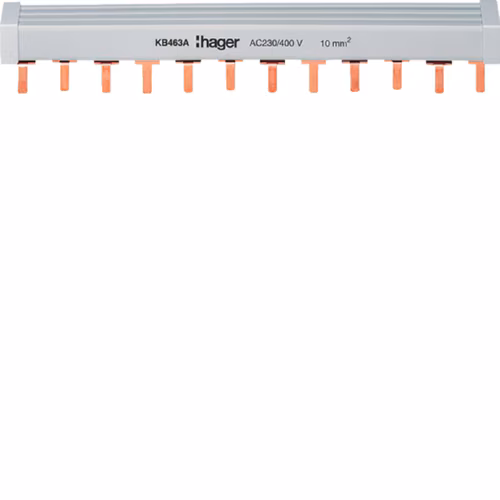 Busbar 3P+N cu pini 57M 16mmp 80A, HAGER, KB480B [1]